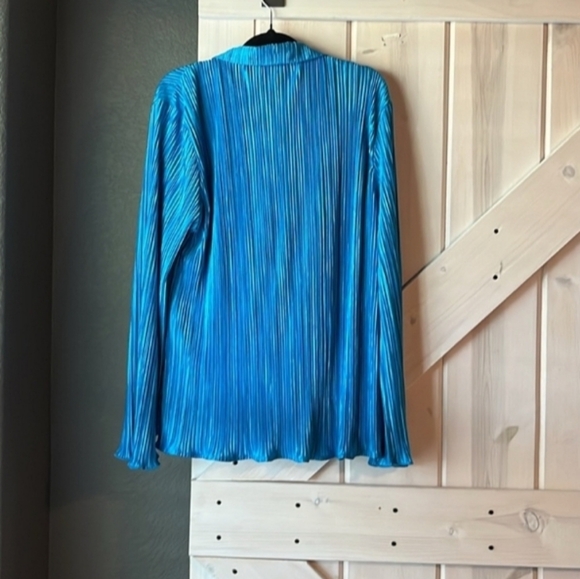 Dressed in LALA Long Sleeve Pilessè Set in Electric Blue - Picture 7 of 8